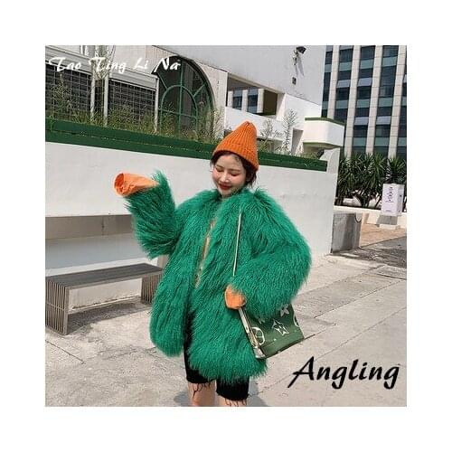 Top brand Style 2020 New High-end Fashion Women Faux Fur Coat C21 high quality