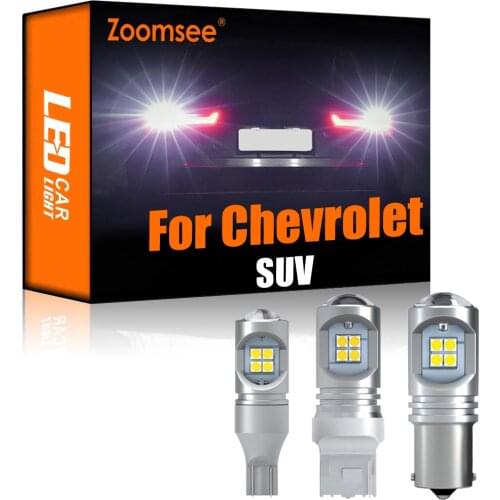 Zoomsee 2Pcs White Reverse LED For Chevrolet Suburban Tahoe Equinox Tracker Trailblazer Canbus Exterior Backup Tail Bulb Light