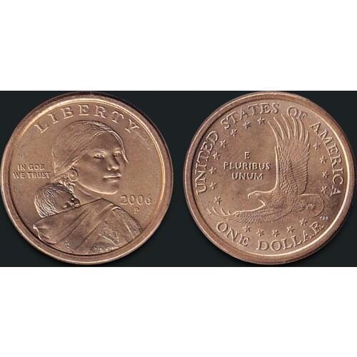 US $ 1, Sakagarwi 2006 Edition 100% Real Original Collection Coins Unc Genuine Coin