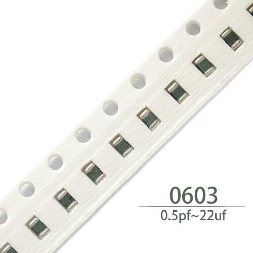 100PCS 0603 smd capacitor ceramic capacitors kit sets 100pf 120pf 150pf 180pf 200pf 220pf 270pf 300pf 330pf 360pf 390pf 470pf