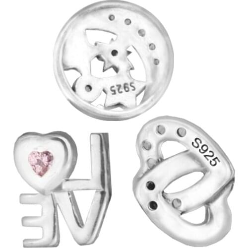 2017 Valentines Day Floating Locket Pendant and Necklace 100% 925 Sterling Silver Fine Jewelry EMOSAN