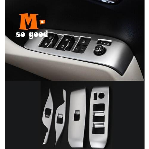 2018 2017 2016 Car Styling Auto Accessories Lift Control Switch Panel Cover Trim ABS Door Window Glass Chrome for Toyota Alphard