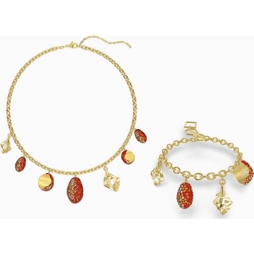 2020 Fashion Jewelry SWA New Bohemia Glamorous Red Coins. Drop Shaped Decoration Female Necklace Romantic Jewelry Gift