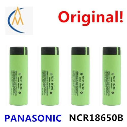 4PCS 100% New Original NCR18650B 3.7V 3400mah 18650 Lithium Rechargeable Battery For Flashlight batteries NEW DATE HIGH POWER