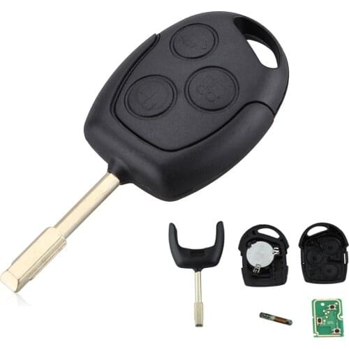 433 MHZ 3 Button ABS Remote Entry Key Fob with Chip Fit for Ford Mondeo / Fiesta / Focus / KA / Transit / K2 2002-2012