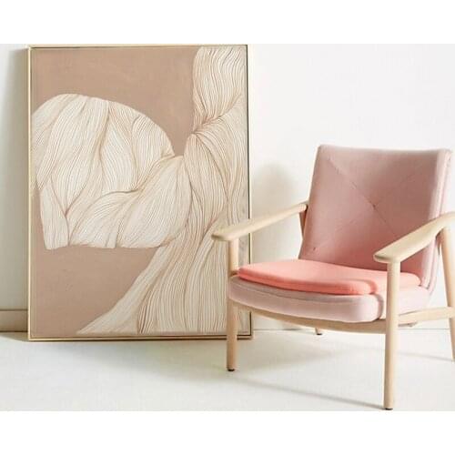 Abstract Line Art Grain Canvas Painting Wall Art Minimalist Morandi Posters And Prints Aesthetic For Living Room Canvas Art