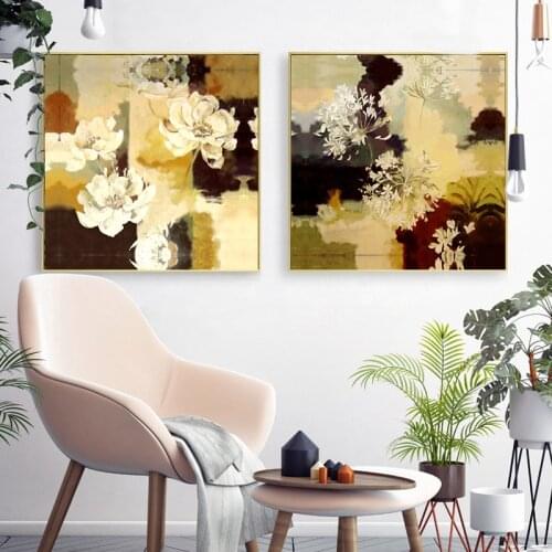 Watercolor Flower Print Nordic Canvas Painting Wall Art Picture Home Decor Living Room Retro Classical Impression Decor Painting