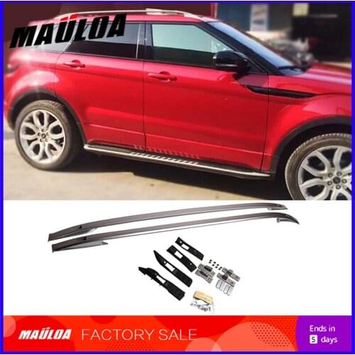Car accessories high quality screw install aluminium alloy side rail bar roof rack for land rover EVOQUE 2015 2016 2017 2018