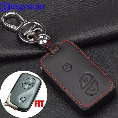 3 Buttons Smart car key cover leather car-covers case holder chain For Lexus RX270 CT200H ES240 ES250 ES350 IS460 IS300 GX460