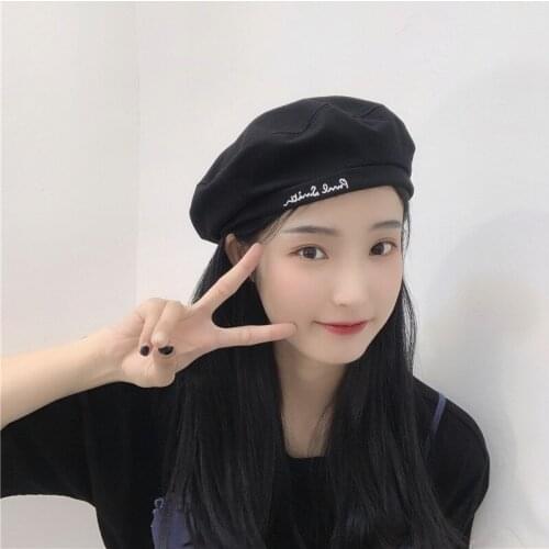 Fashion Woman Solid Color Girl Beret Beanie Cap Painter Summer Spring Sun Berets Caps for Women Italia Hat