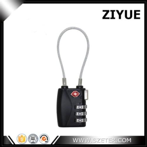 Free Shipping Zinc Alloy TSA Luggage Suitcase Travel Cable Lock Padlock 3 Digit Combination Locks