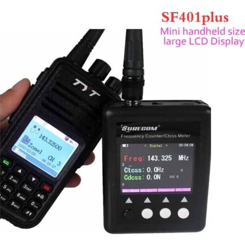 SURECOM Frequency meter SF401plus SF-401 plus Frequency Counter 27Mhz-3000Mhz Radio Portable Frequency Counter meter