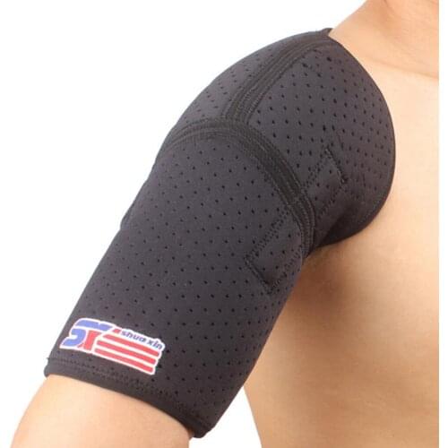 Double Shoulder Support Brace Protector Shoulder Guards Strap Black