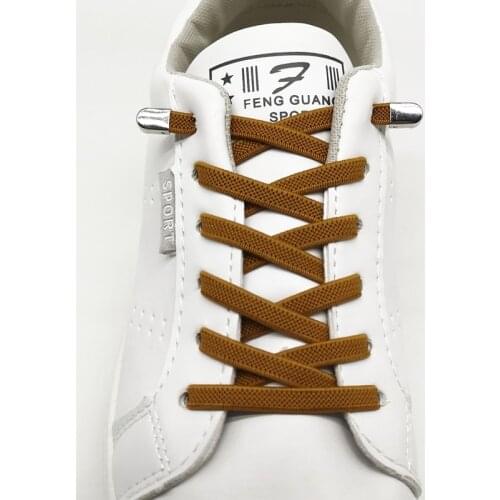 New No Tie Shoe laces Elastic Shoelaces Press the metal lock Fast Shoelace Child And Adult Leisure Sneakers Lazy laces 1 pair