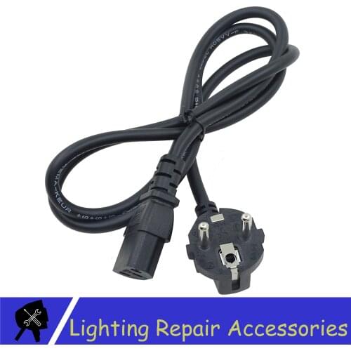 1.2m European 2 pin Round Power line cables Schuko CEE7/7 EU Plug Power Cable IEC320 C14 VDE Power cord For Led Par Light