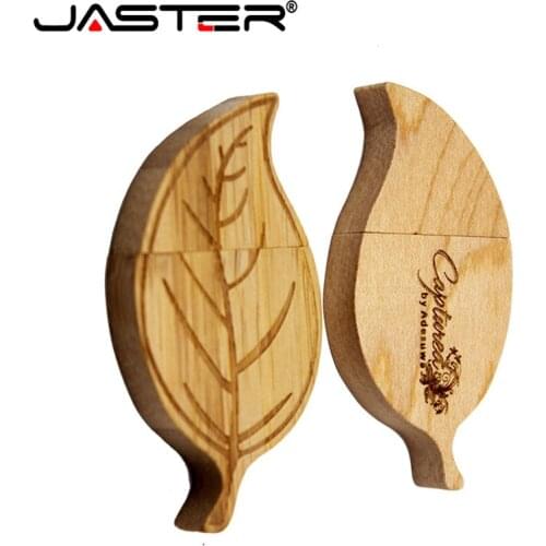 JASTER 2 model Maple wood Carbonized bamboo Leaves style usb flash drive pen Drive 4GB 8GB 16GB 32GB 64GB USB 2.0 pendrive