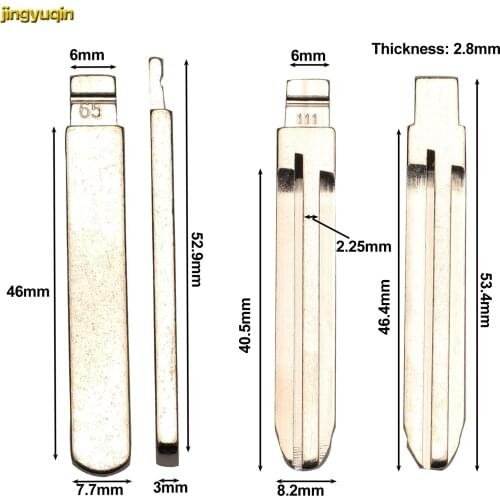 Jingyuqin NO.65 111 KD MINI/KD900 Remote Car Key Blade For Subaru XV Legacy Forester Outback Impreza Tribeca Uncut Metal Blank