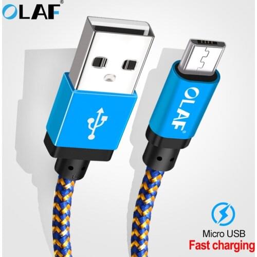 OLAF Micro USB Cable 1m 2m 3m Fast Data Sync Charging Cable For Samsung Huawei Xiaomi Andriod Microusb Mobile Phone Cables