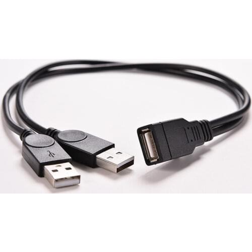 USB 2.0 A Female to 2 Dual USB male Hub Power Adapter Y Splitter cable Cord new
