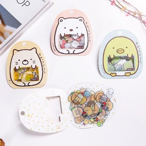 Clearance Sale 50 Pcs Cute Cat Bear Adhesive Stickers Laptop Skateboard DIY Scrapbooking Diary Phone Stickers Kids handcraft