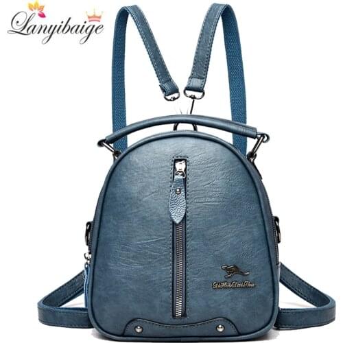 2021 High Quality Leather Backpack Women Travel Backpack School Bags fo Girls Lady Shoulder Bags School Backpack Bolsa Feminina