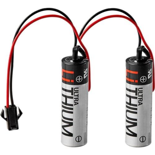 2PCS ER6V/3.6V for Mitsubishi M70 M60 PLC Battery ER6VC119A ER6VC119B XL-060F AA 3.6V Lithium Battery for TOSHIBA made in Japan