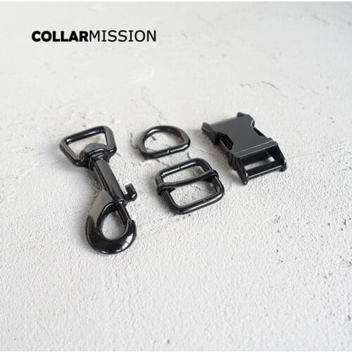 Metal buckle+adjust buckle+D ring+metal dog clasp/set) retailing 20mm for handmade dog Collar leash set harness diy accessories