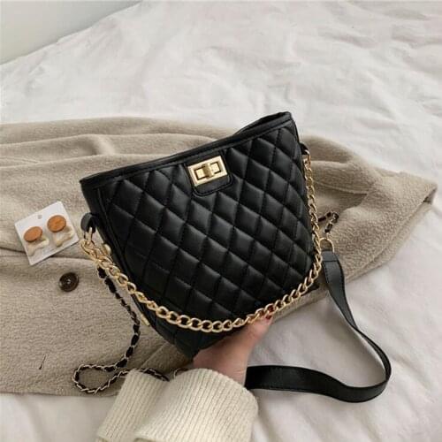 Fashion Brand Crossbody Bags Designer Ladies Handbags Shoulder Bag Chain Plaid Women Bags PU Leather Female Travel Bag