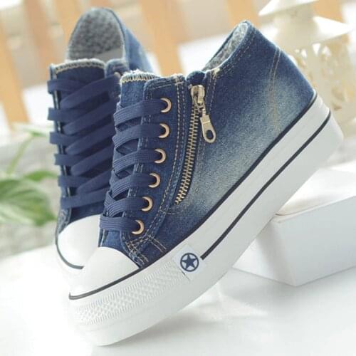 Fashion Women Sneakers Casual Vulcanize Shoes Tenis Feminino Comfy Canvas Shoes Ladies Lace Up Trainers Women Zapatos Mujer 2019