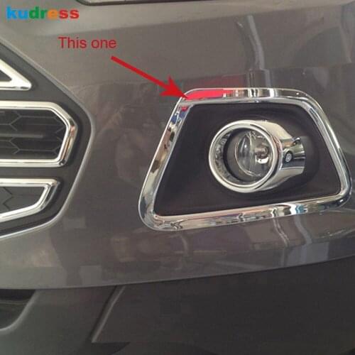 For Ford Ecosport 2013 2014 2015 2016 ABS Chrome Car Front Fog Light Cover Trim Head Foglight Lamp Frame Sticker Accessories