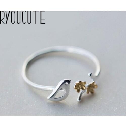 New Charming Open Bird Ring for Women Vintage Boho Party Rings Gothic Punk Jewelry Gifts for Girls 2021
