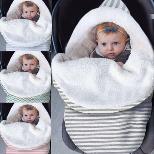 New Winter Warm Swaddle Knitted Baby 2020 Sleeping Bag On Neonatal Baby Hot Band Baby Cart Sleeping Bag Wool Swaddling Blanket