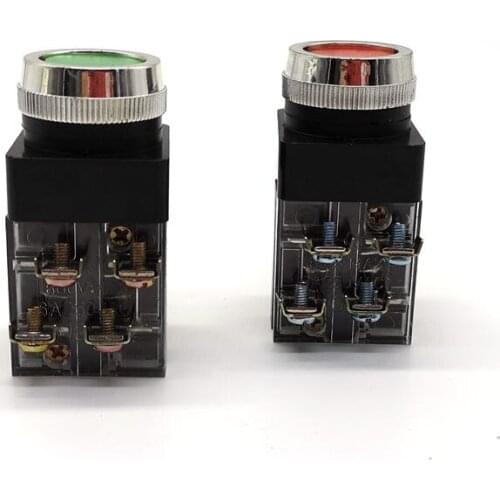PB25 25MM momentary spring return Push button switch 1NO+1NC PB30 30MM Flat self reset pushubutton