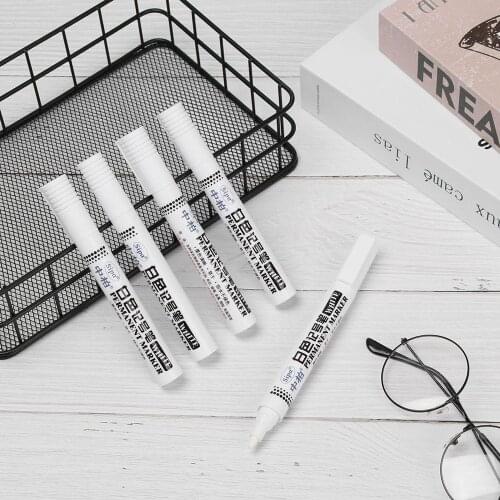1pcs Graffit Permanent Metal Marker Pen White Ink Blackboard Oily Supplies Teacher Pens For Waterproof School Quick-drying Pen