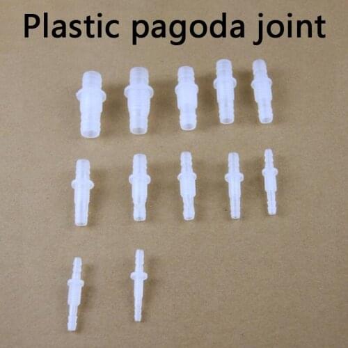 Plastic pagoda joint PP Thread Hex Nut PP Straight Connectors Aquarium Fish Tank Adapter Air Pump Hose Fittings Pagoda Joints