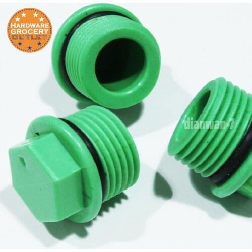 PPR Plastic Male Plug For Water Male Thread Hexagon Head Pipe Fitting Plug 10pcs