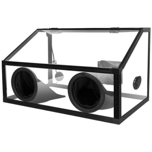 CE Fully Enclosed Electric Grinding Polisher Acrylic Dust Box Cover with LED+Fan