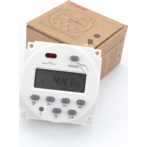 CN101A 12V 24V 110V 240V Digital LCD Power Timer Programmable Time Switch Alarm Clock Light Timer Switch