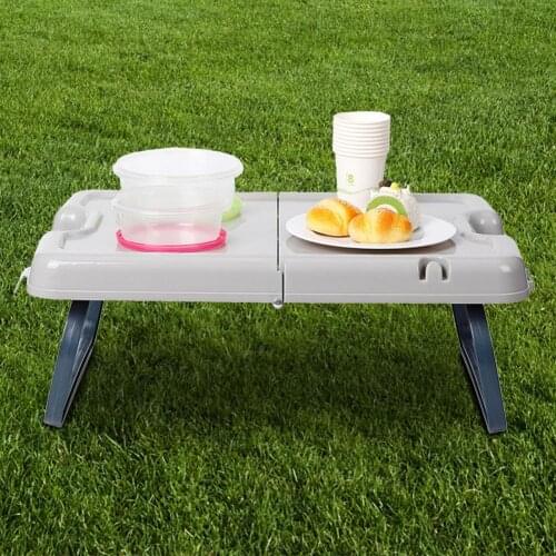 Folding Laptop Desk for Bed Portable Folding Breakfast Table Camping Suitcase Storage Case Multi-purpose Foldable Picnic Table