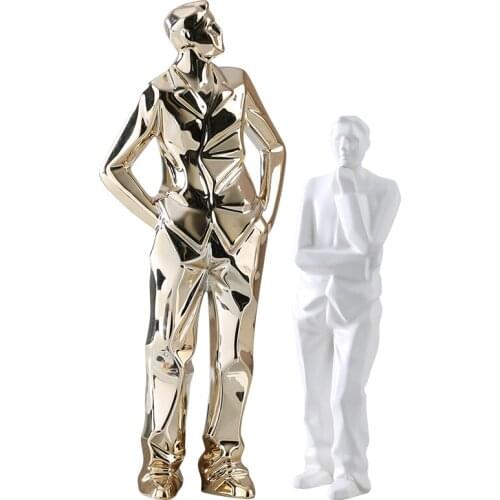 MODERN SIMPLE CREATIVE CERAMICS FIGURE ARTS SCULPTURE ABSTRACT CHARACTER STATUE CERAMICS CRAFTS HOME DESKTOP DECORATION R3025