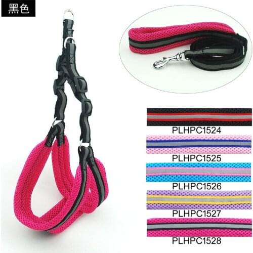 Pet Products Dog Supplies Solid Protection hand nylon padded Reflective Basic Halter Harnesses 5pc/lot
