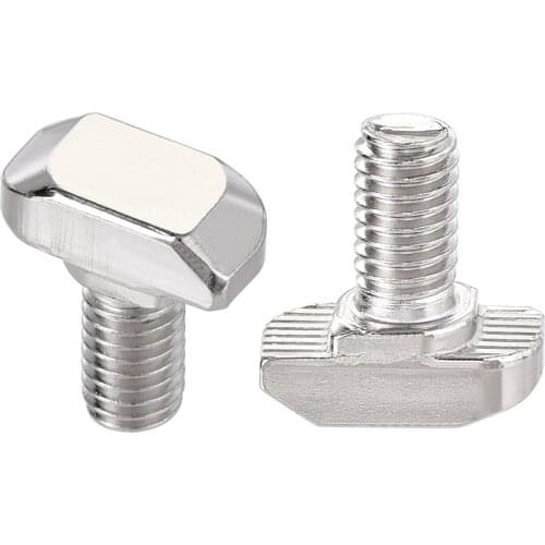 Uxcell M6x12mm T-Slot Drop-in Stud Sliding Bolt Screw Carbon Steel 30 Series 5pcs