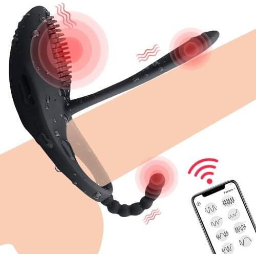 APP Remote Control Delayed Ejaculation Vibrator Male Penis Cock Ring Enhancer Clit Stimulation Orgasm Sex Toy For Men Couples