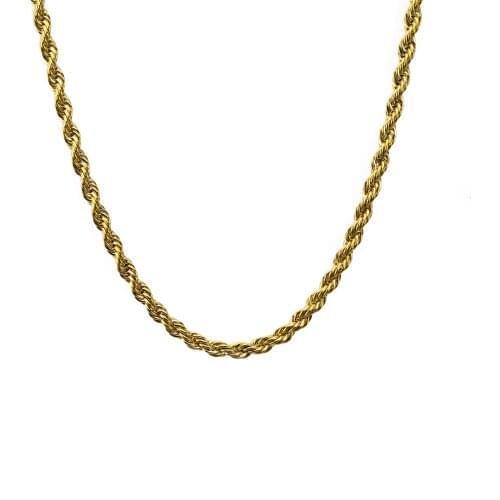 High-quality Hip hop Gold Black color Stainless steel 5mm Rope Chain men necklace women Necklaces for men women jewelry gift