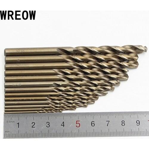 WREOW 13PCS/Set HSS Drill Bit Set Fully Ground High Speed Straight Shank ferramentas Wood work Metal Steel Twist Kit Hand tools