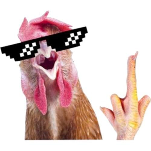 Funny Chicken Window Sticker Bumper Decal Funny Car Sticker Window Trunk Animal 3D Car Styling 13cm*11cm