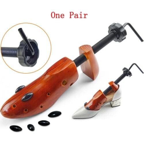 ZGZJYWM Unisex 1Pair Shoe Stretcher Wooden Shoes Tree Shaper Rack Wood Adjustable Flats Pumps Boots Expander Trees