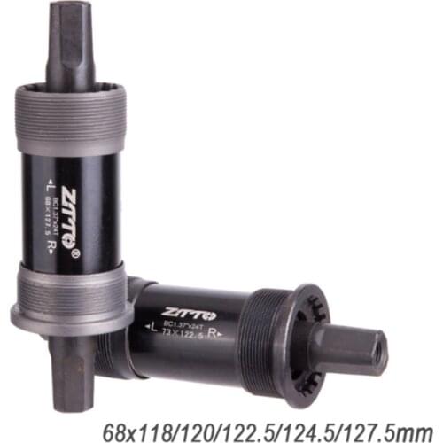 ZTTO Bicycle Square Tapered Threaded Bottom Bracket BSA 68x118mm120mm122.5mm,124.5mm,127.5mm for Square Tapered Spindle Crankset