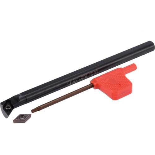 1Pcs S08K-SDUCR07 Boring Bar + Lathe Turning Tool DCMT0702 Carbide Insert with Wrench For CNC Turning Lathe Milling Tool