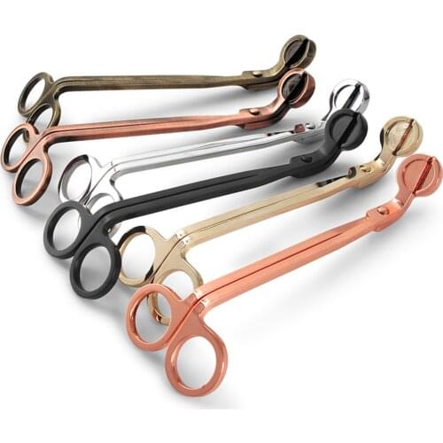 17cm Stainless Steel Candle Wick Trimmer Oil Lamp Trim Scissor Cutter Snuffer Tool Hook Clipper Tijera Tesoura Cutter